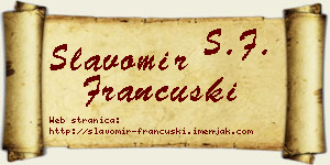 Slavomir Francuski vizit kartica